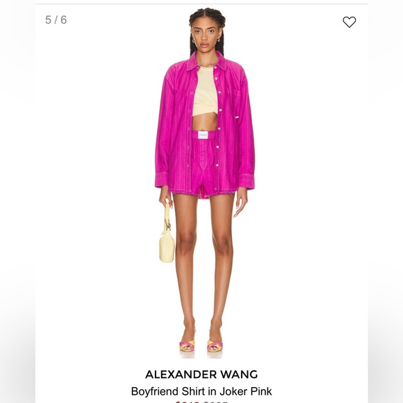 ALEXANDER WANG
Boyfriend Shirt in Joker Pink - Picture 5 of 6